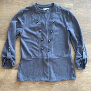 Maurices gray military casual cozy dressy sweatshirt jacket. Size  XS